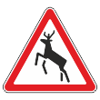 Дорожный знак 1.27 «Дикие животные» (металл 0,8 мм, I типоразмер: сторона 700 мм, С/О пленка: тип А инженерная)